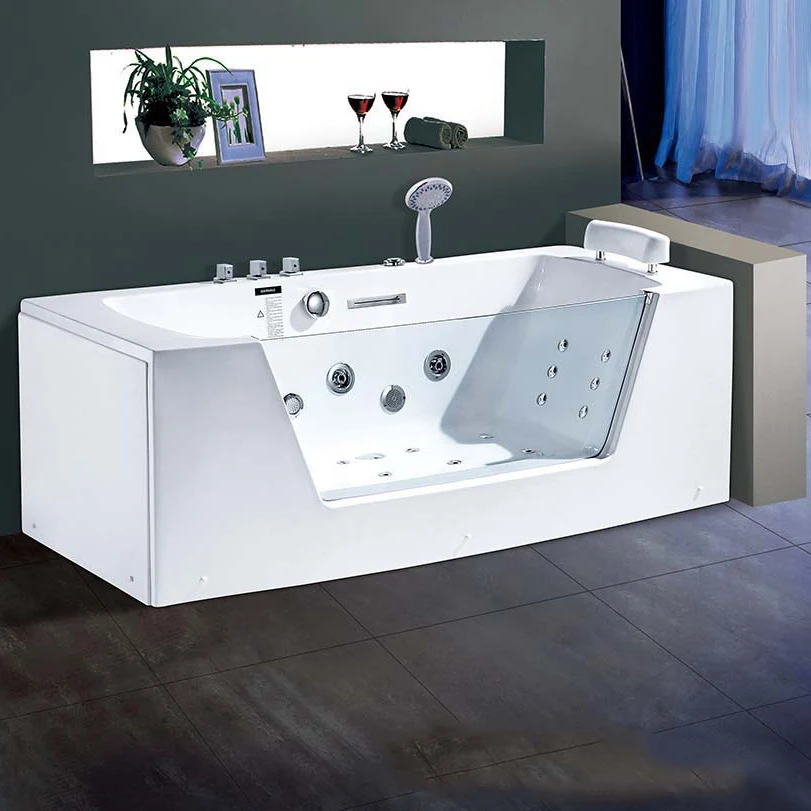 Description Picture 5 of item1500mm Square Surfing Whirlpool Bathtub Acrylic Hydromassage Mixer Left Right Skirts Hot Tub NS1604