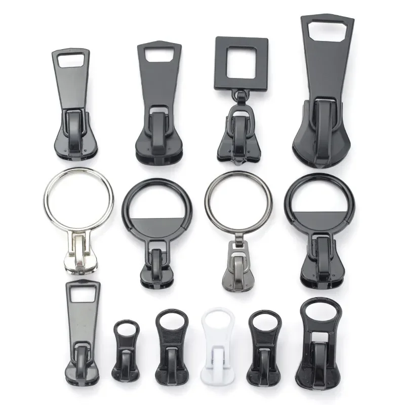 5PCS Metal Zipper Sliders for Resin Zippers 3# 5# 8# Electrophoresis Black Auto Lock Zipper Sliders Zipper Accessories