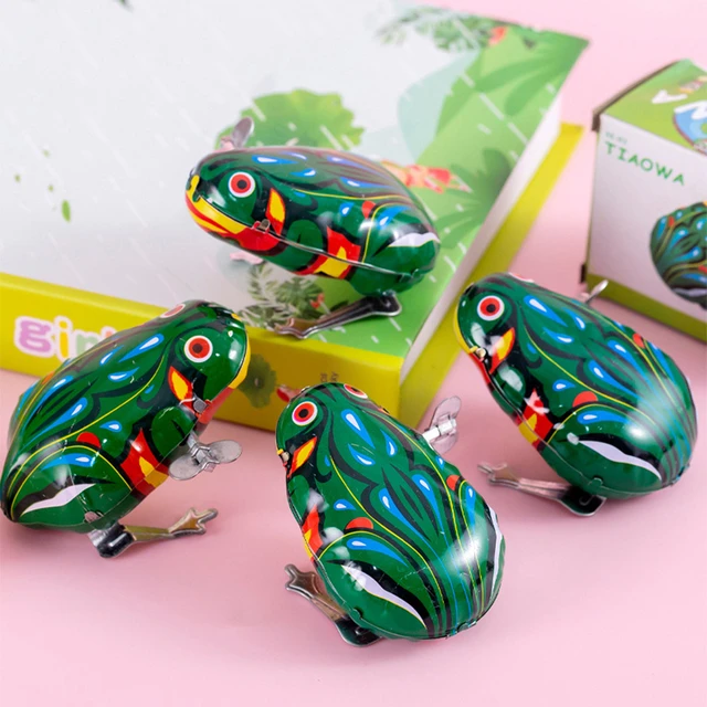 3 Set Fun Kids Classic Tin Wind Up Clockwork Jumping Iron