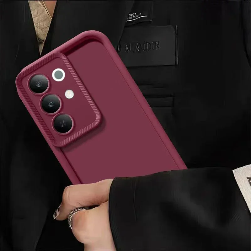 Retro Skin Feel Frosted Armor Frame Shield Square Practical Bumper Phone Case