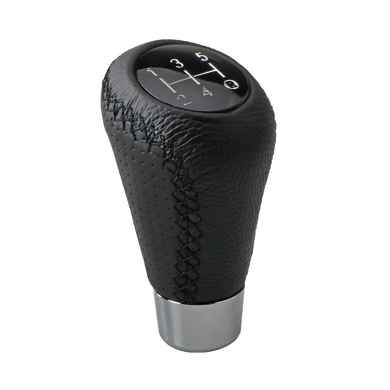 Gear Knob Shift Heads 5 Speed Leather Car Stick Shifter Knobs Universal