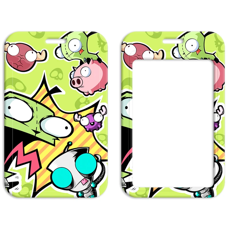 Lanyard for Keys Phone Camera Whistle ID Badge Alien Invader Zim Cute webbings ribbons Gifts