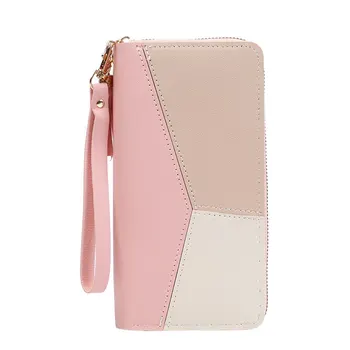 Fashion Zipper Wallets Womens Long Purses Handbags Coin Purse Cards Holder PU Leather Billfold Wallet 6