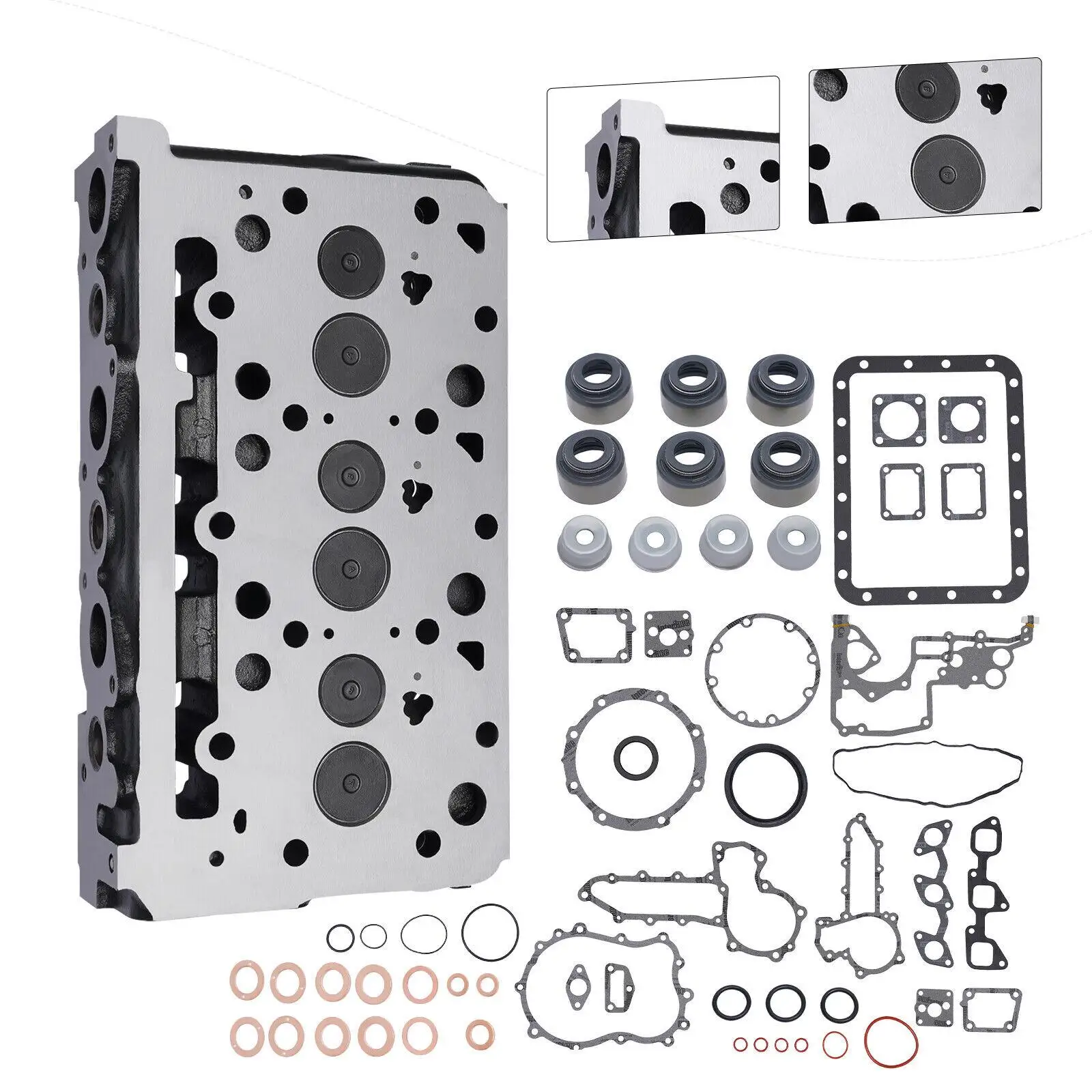 

AP02 D1703 Complete Cylinder Head+Gasket Set for Kubota Bobcat 238 325 328 Excavator