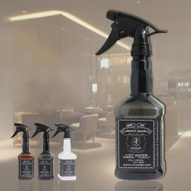 650/600ML High Pressure Continuous Spray Bottle Hair Care Water Replenishing Spray Bottles Separate Bottle Press Mist Sprayer