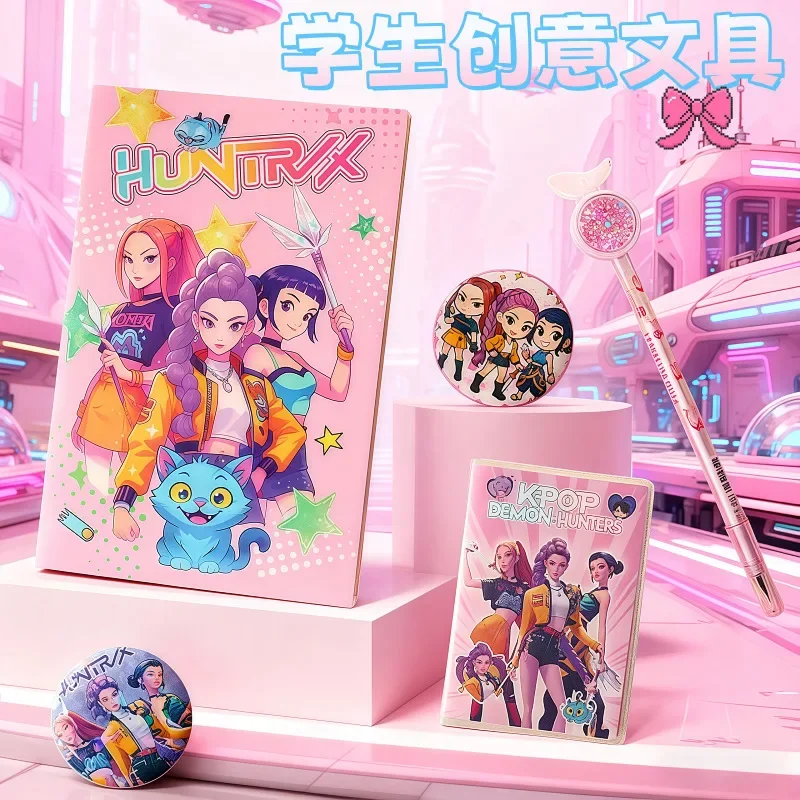 Charming Pink Anime Cartoon Stationery Set: Cute Writing Supplies