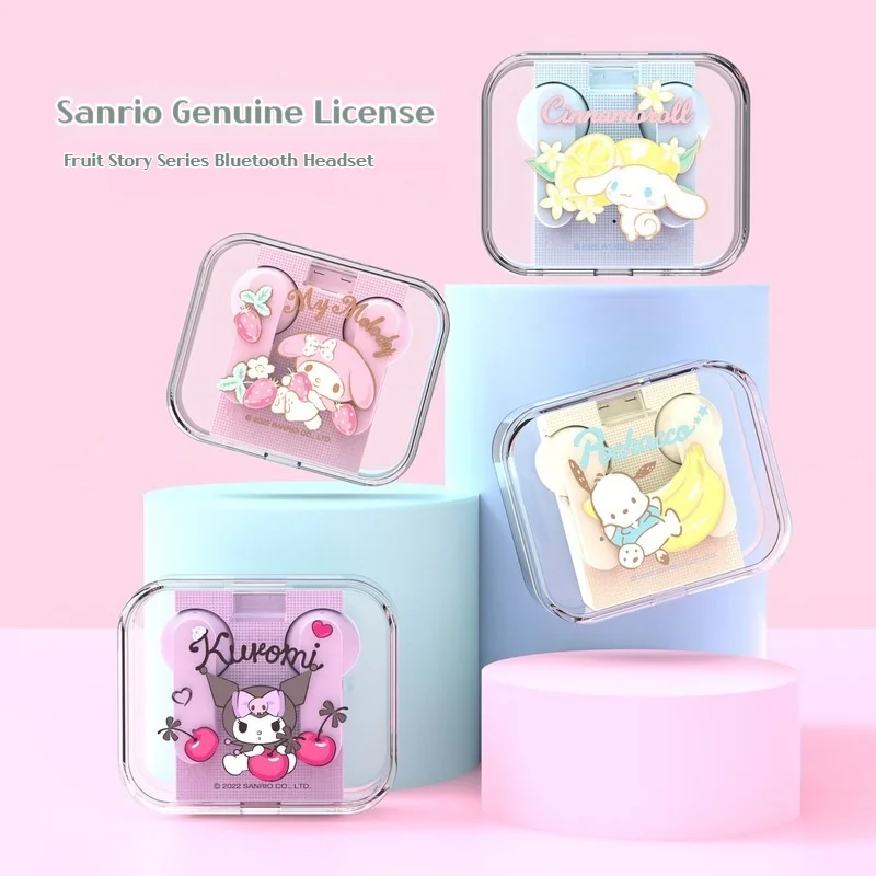 

Sanrio My Melody Kuromi Fruit Story Series Bluetooth 5.0 Wireless Headphones Students Good Looking Music Headset Girls Xmas Gift