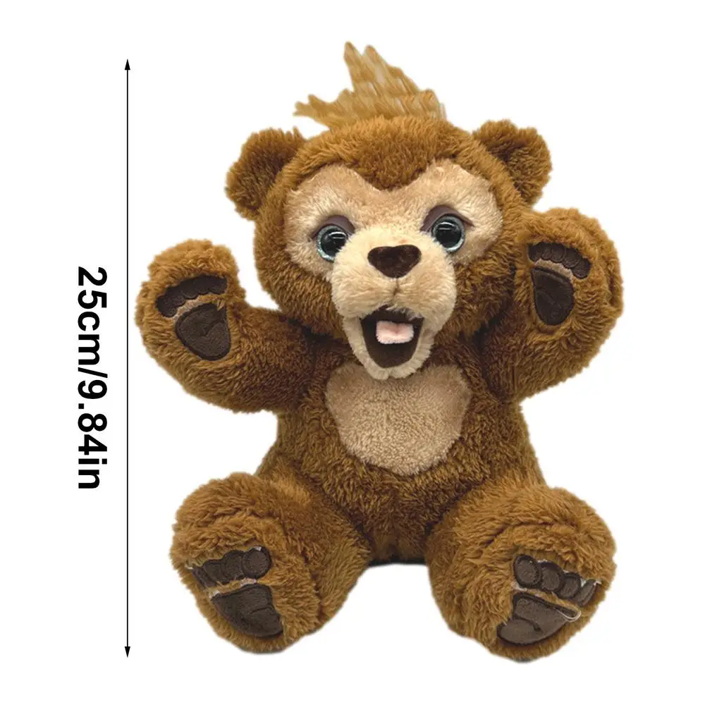 thumbnail image 1 of Oso curioso juguetes de peluche con sonido para niños cumpleaños de niños para niños juguete de peluche interactivo oso cargado oso lindo navidad, 1 of 5
