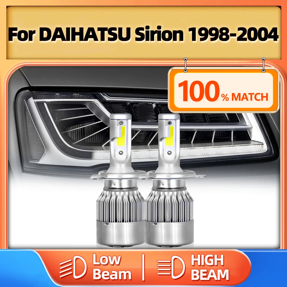 

H4 LED Headlight Bulbs 20000LM Car Lamp CSP Chips Auto Headlamp 6000K 12V For DAIHATSU Sirion 1998 1999 2000 2001 2002 2003 2004