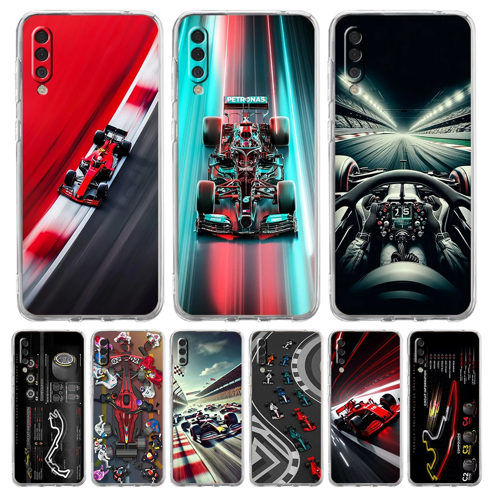 Transparent Phone Case with Nurburgring F1 Circuit Pattern - Soft TPU Cover