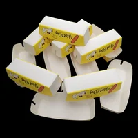 Disposable Reusable Hot Dog Box Food Serving Tray Snack Container Paper Tray Chicken Box Storage Trays Kitchen ganization Home 1