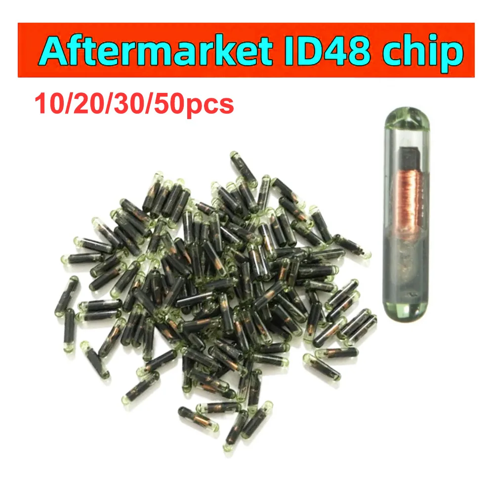 

Aftermarket ID48 Transponder Chip ID 48 Car Key Glass Chip Blank OEM Auto Transponder Chips ID 48 Unlock Chip 10 20 30 50pcs