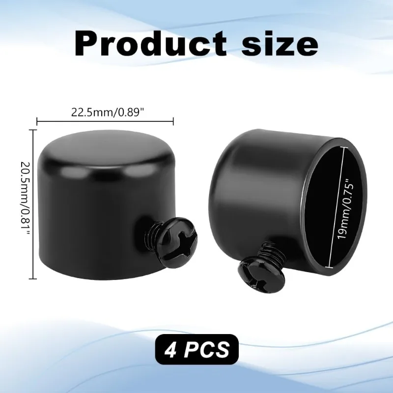 Curtain Rod End Caps 4 Pcs for 0.88 Inch Diameter Roman