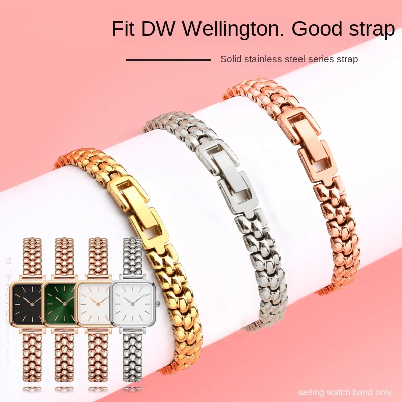 Elegant Ultra-Thin Ladies' Stainless Steel Watch Bracelet