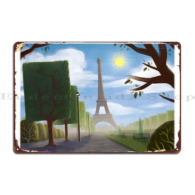 

Paris Metal Plaque Poster Pub Club Cinema Print Design Pub Tin Sign Poster