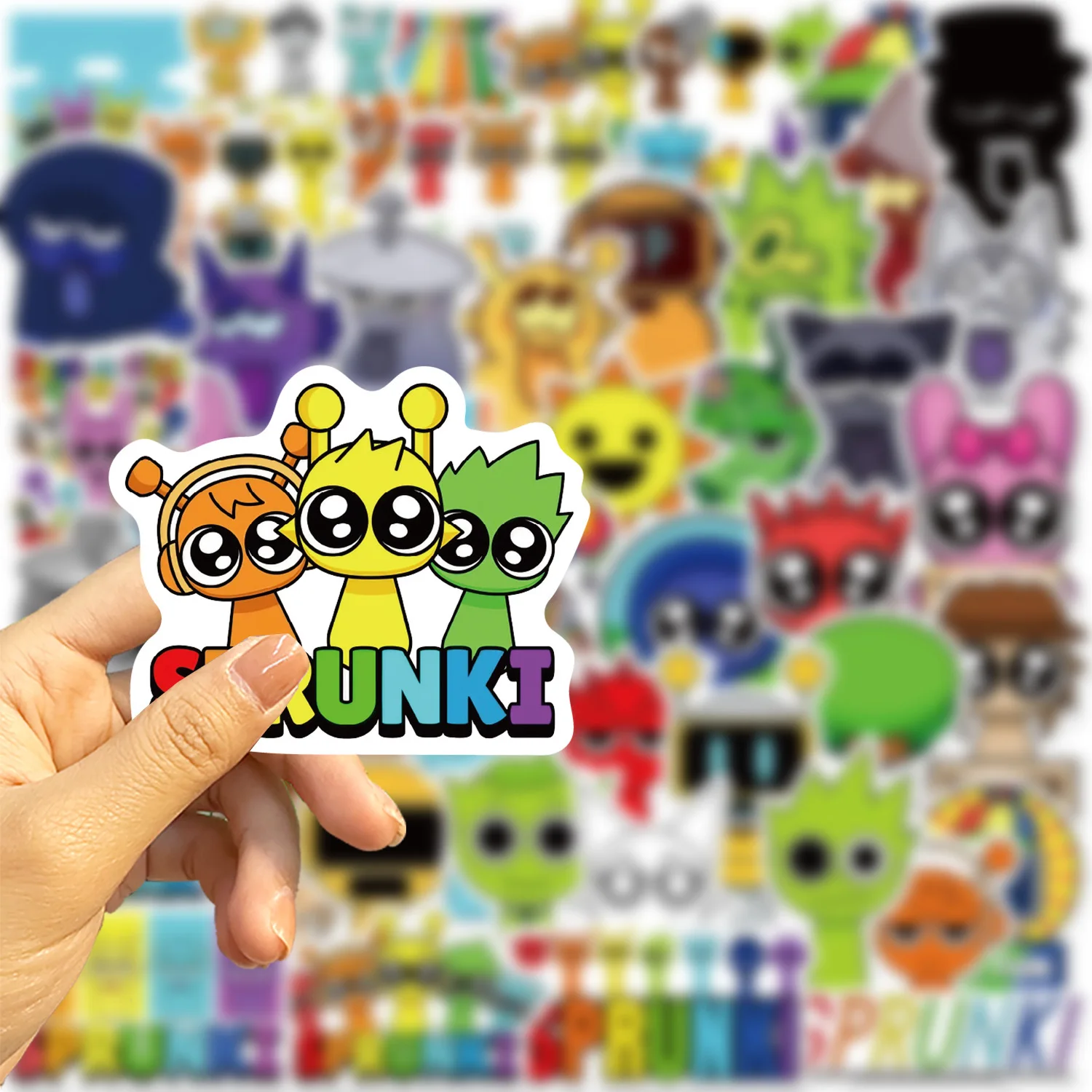 10/50Pcs Incredibox Sprunki 소년 또는 소녀 스티커 성별 공개 파티 장식을위한 임신 선물 베이비 샤워 낙서 장난감