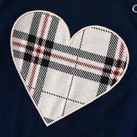 PatPat Family Matching School Grid Letter Print Patch Long Sleeve Pajamas Sets (Flame Resistant) 2