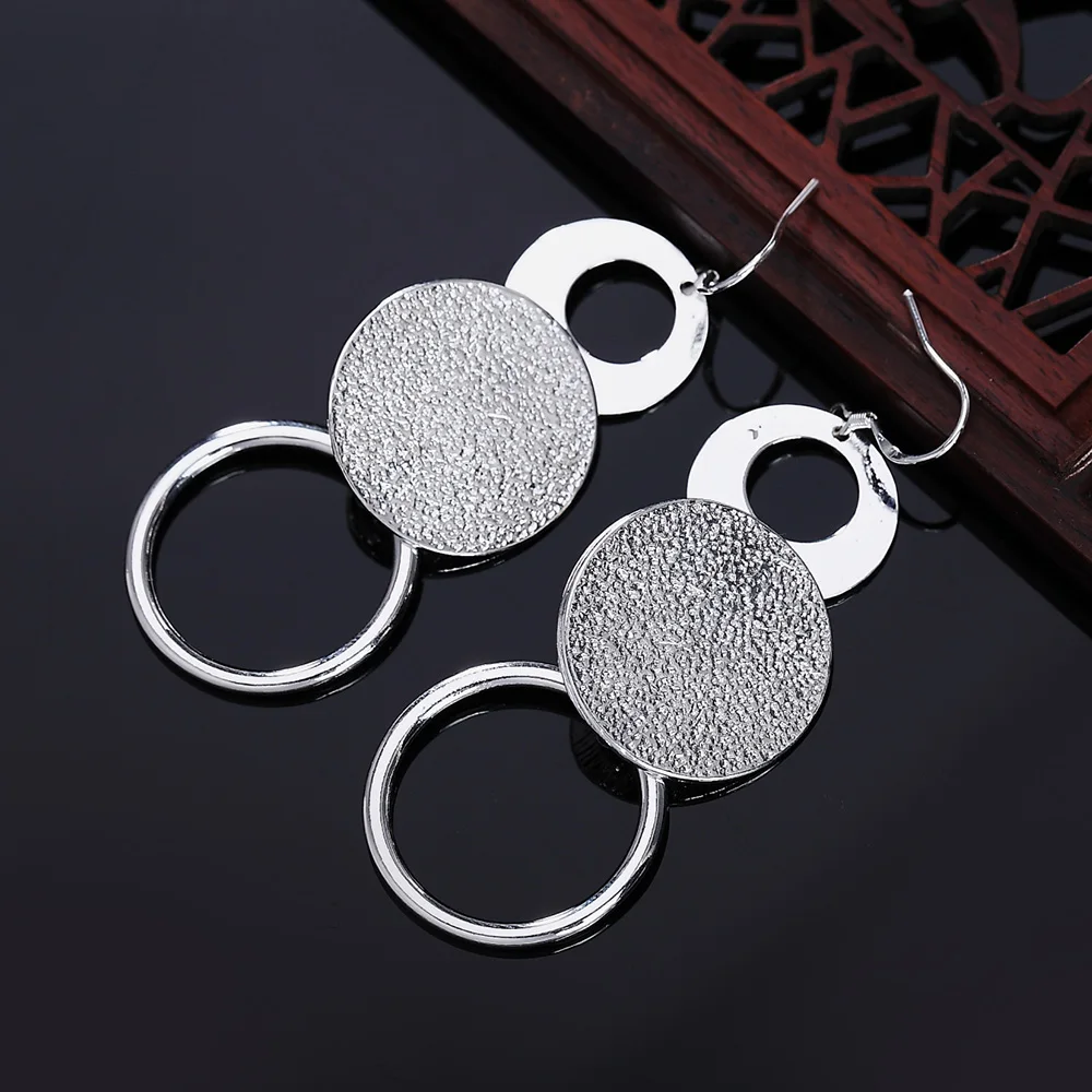 

925 Stamp silver long Earrings for women fashion jewelry holiday gifts classic retro earrings wedding nice free shipping