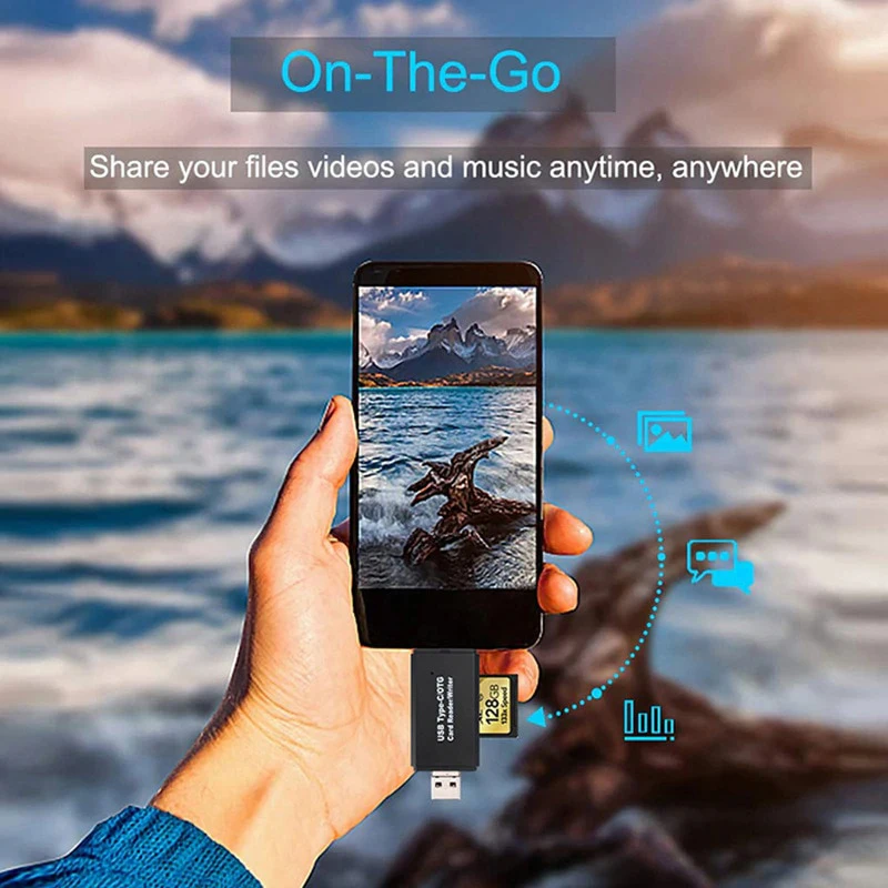 Multi-function Card Reader OTG TF /SD Card Reader with High-speed Transmission USB All in 1 TypeC For Mobile Phone Computer Came