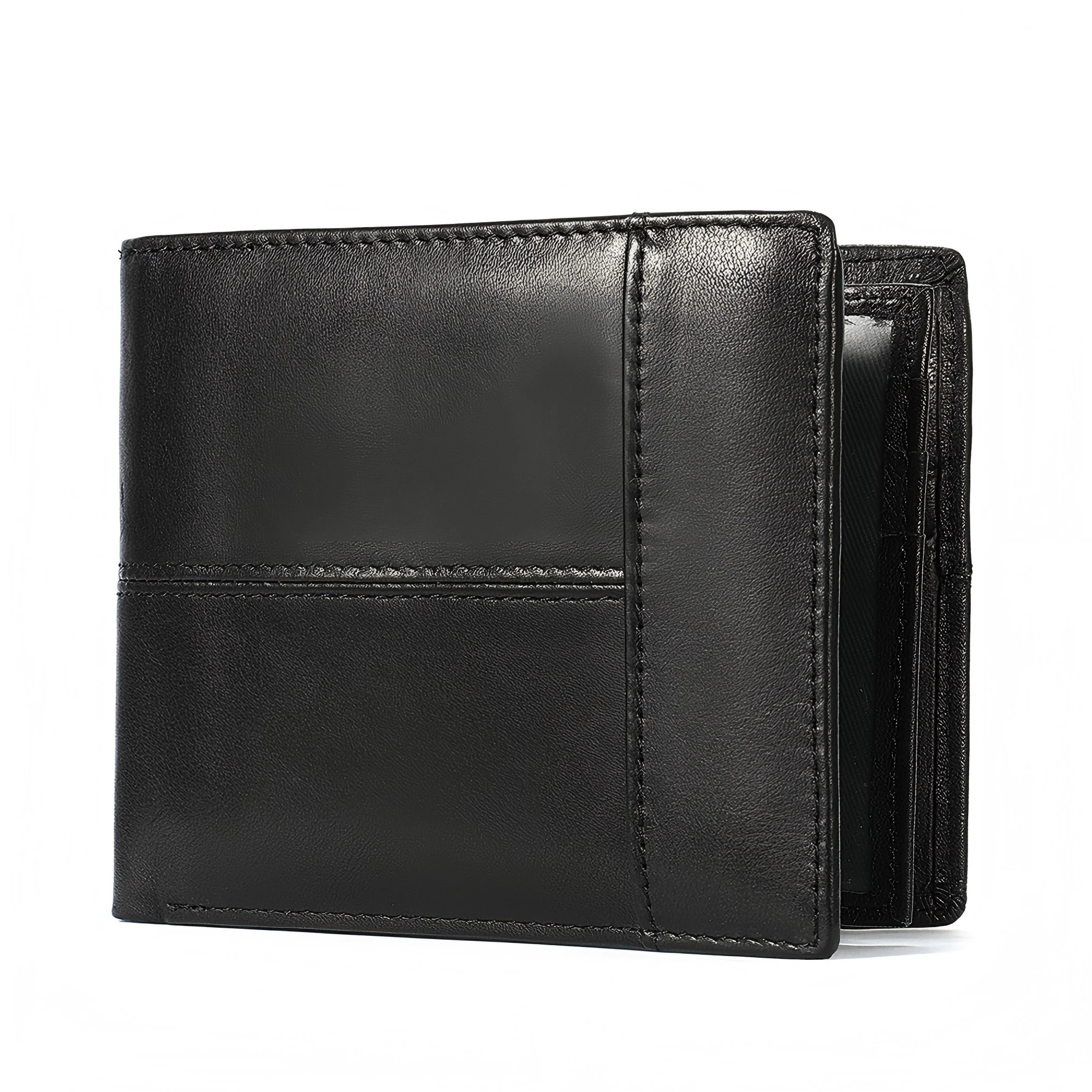 Men's Genuine Leather RFID Wallet with Coin Purse and Cardholder