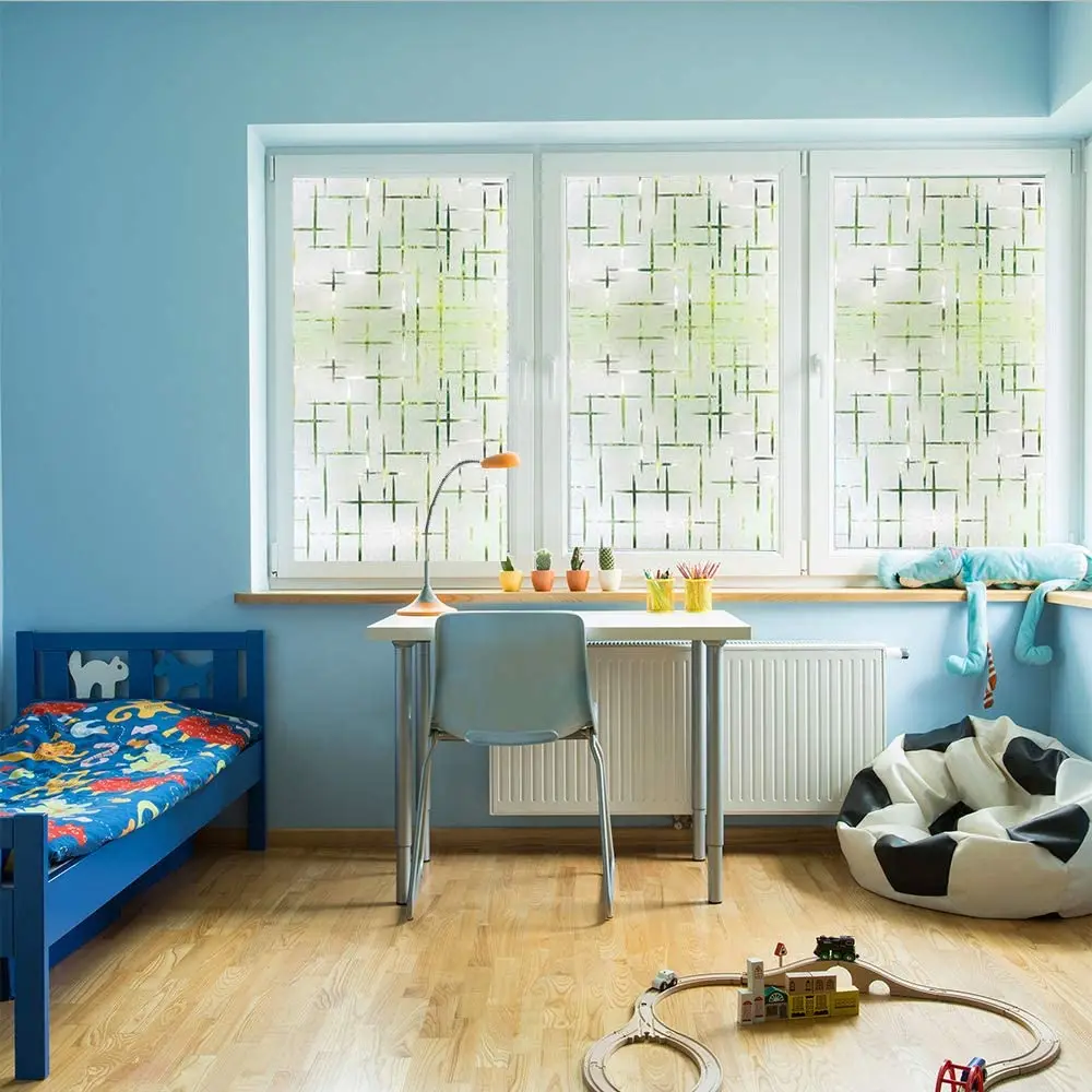 Window Privacy Film,Window Film,Window Sticker,Frosted Non-Adhesive Static-Cling Privacy Decorative Window Film for Home