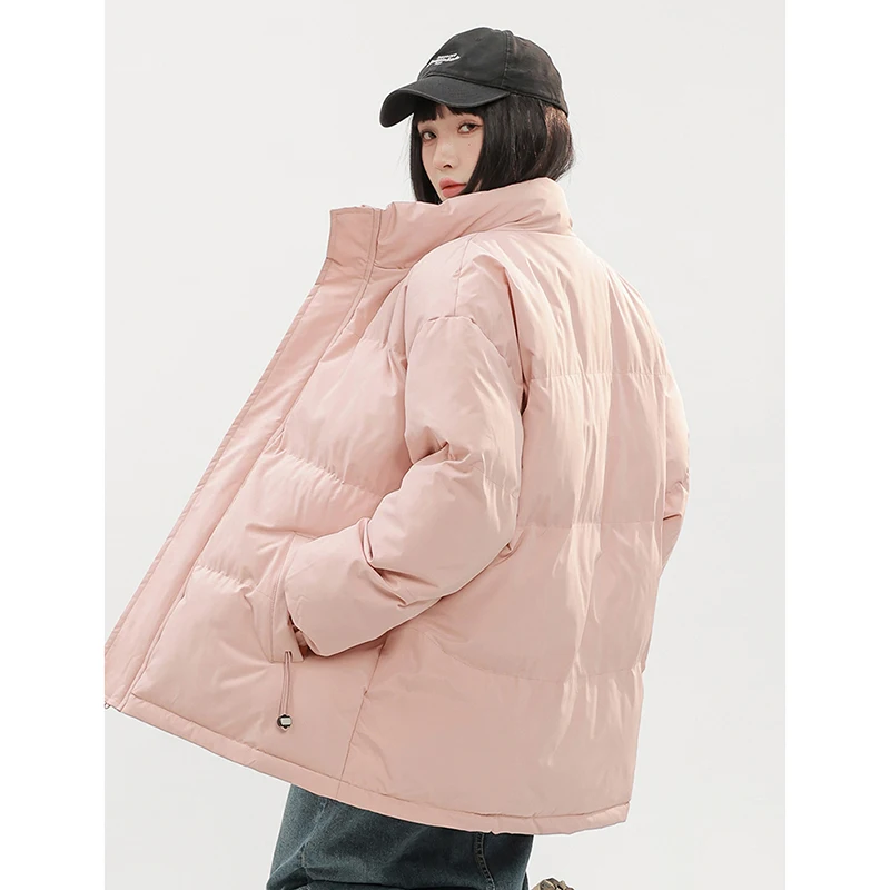 

Женская Стеганая куртка Корейская версия женская одежда свободная облегающая теплая короткая зимняя куртка с воротником-стойкой пальто