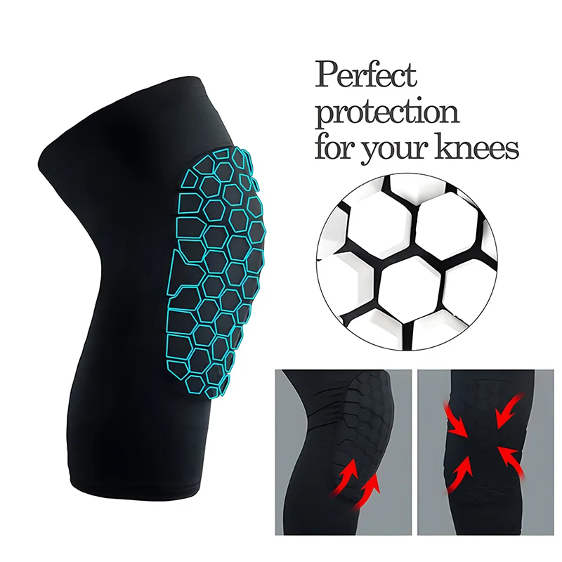 

1PC Honeycomb Knee Pad Basketball Sports Knee Protector Brace Support Anti-Collision Kneepad Breathable Compression Knee Sleeve