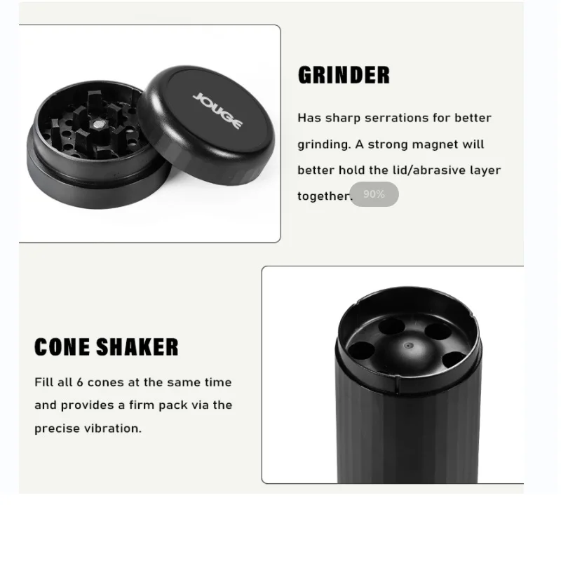 Herb Grinder Electric Tobacco Rolling Paper Filling Machine Grinding Dry Herb Crusher For Smoking Cigarette Maker herb grinder tobacco grinder cigarette maker