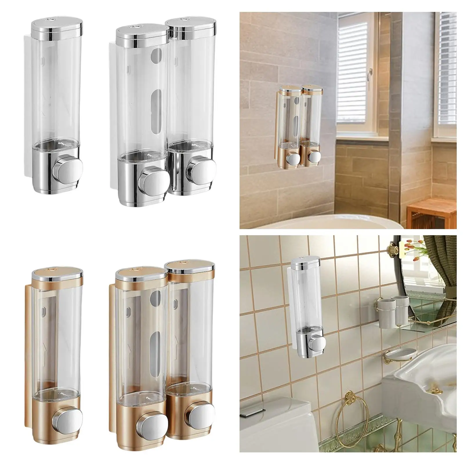Hand Wall Mounted Soap Dispenser Shower Shampoo Liquid Soap Dispenser for Bathroom Office Kitchen Restaurant School Hand Wall Mounted Soap Dispenser Shower Shampoo Liquid Soap Dispenser for Bathroom Office Kitchen Restaurant School