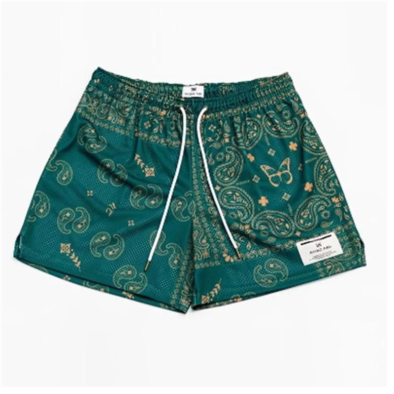 RYOKO RAIN New summer men's shorts men and women's fashion beach seaside casual shorts mesh sports quick-drying quarter pants
