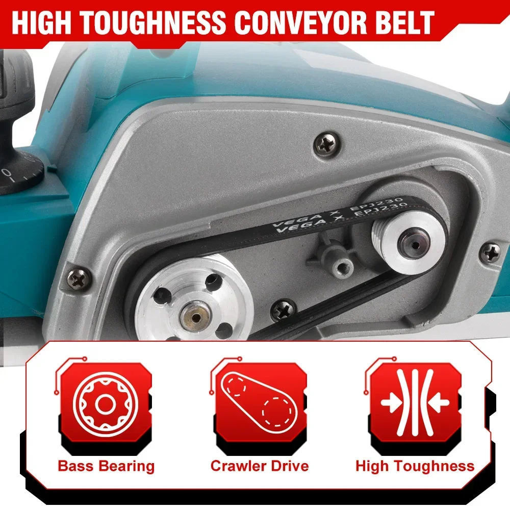 ONEVAN 30000RPM Brushless Electric Planer Electric Router Trimmer Rechargeable Wood Cutting Power Tools 21V 18V Battery wood router wood electric planer