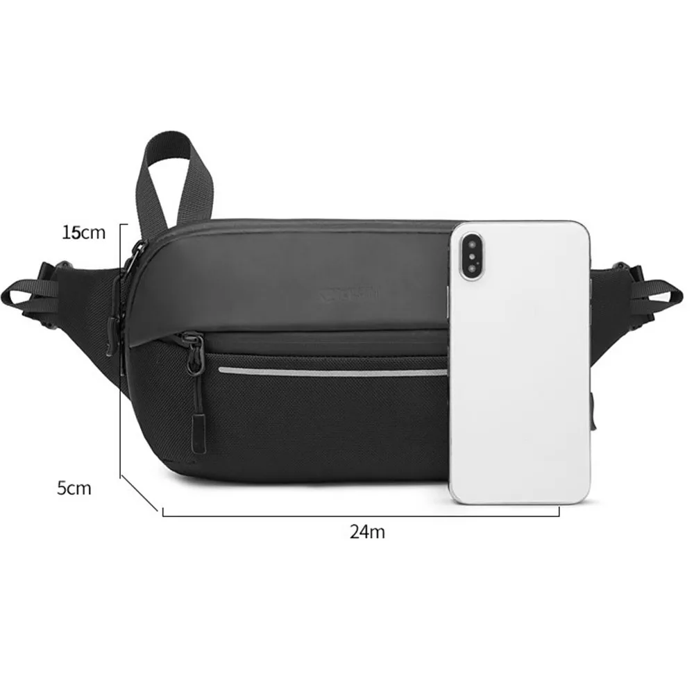 Men Multifunction Expandable Shoulder Bag Waterproof Travel Crossbody Sling Bag Pack Messenger Pack Chest Bag For Male