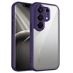 Air Cushion Silicone Bumper Clear Matte Hard Phone Case for Tecno Camon 50 Ultra (Purple)