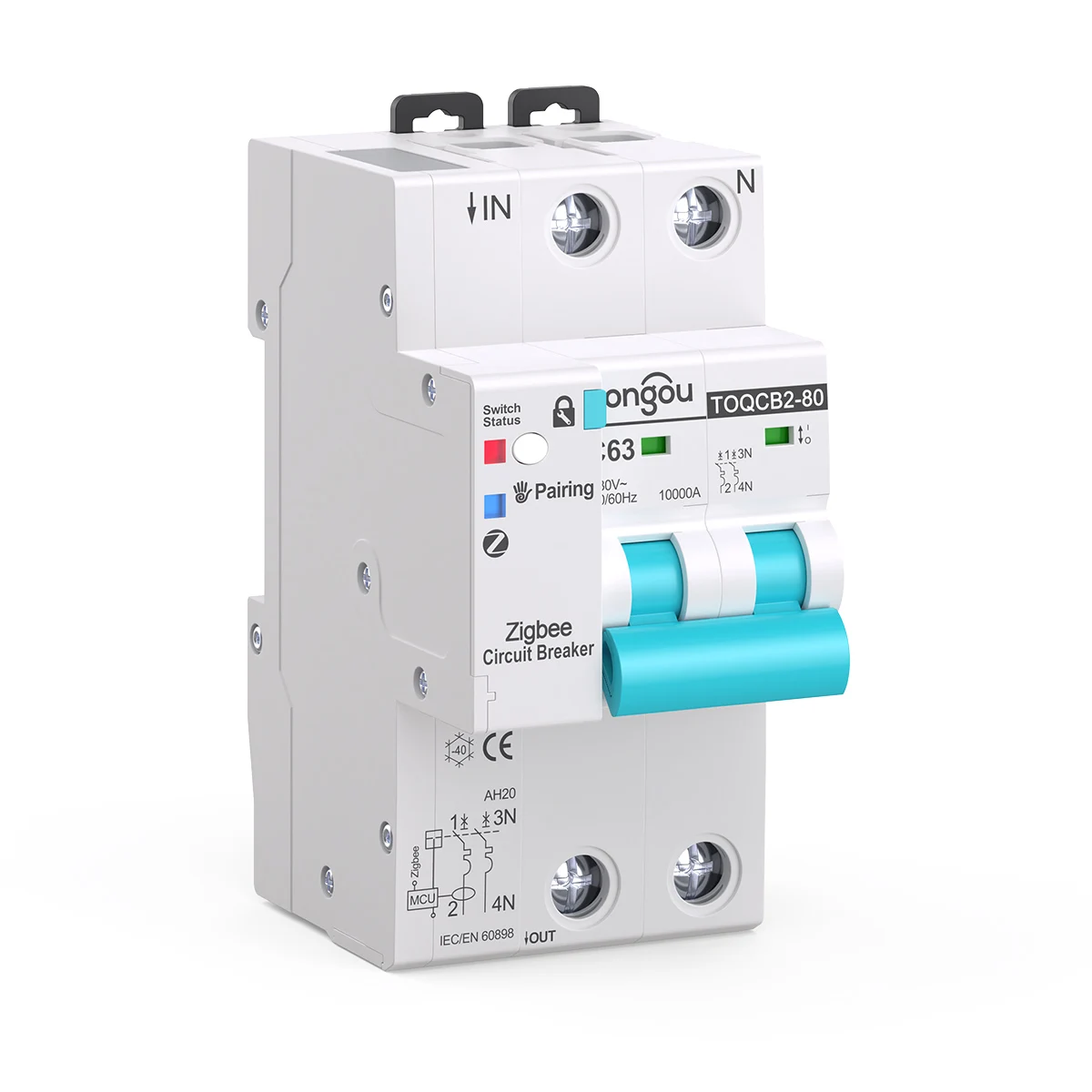 Tuya MCB Zigbee Metering Circuit Breaker circuit breaker smart switch Smart Life Timer Remote Control Automatic Wireless Interruptor Reclosing Switch TONGOU