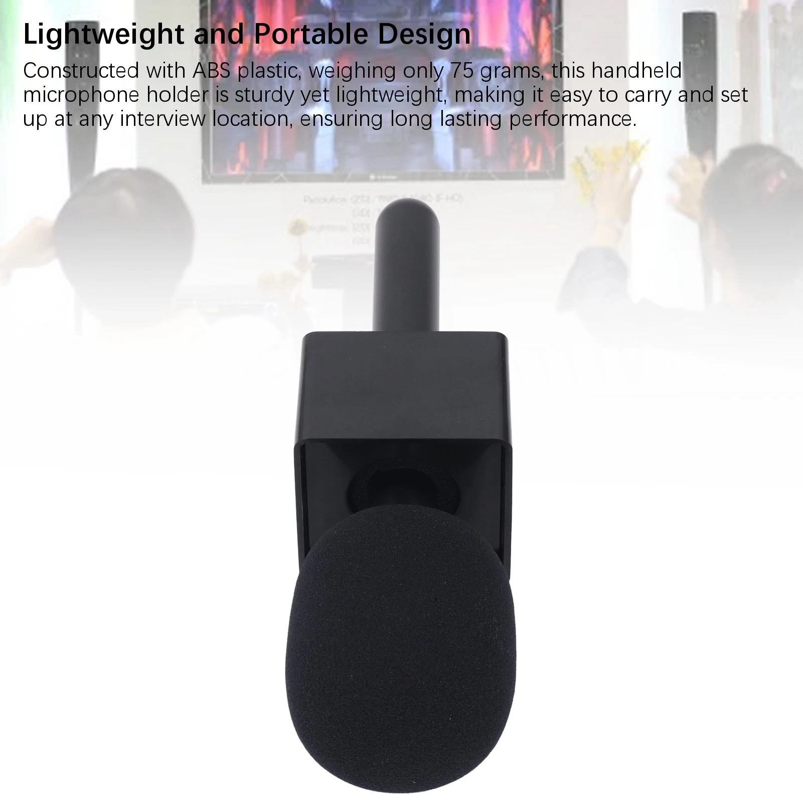 Nterview Microphone Stand Compact Lightweight Handheld Microphone Mount Portable Widely Used with Flag for Rode Wireless GO II