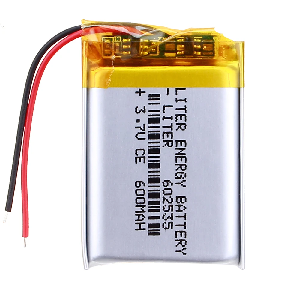 BATERIA RECARREGAVEL LI-POLIMERO 3,7V 1000MAH - 8x30x40MM -C/PCM - RS Robótica