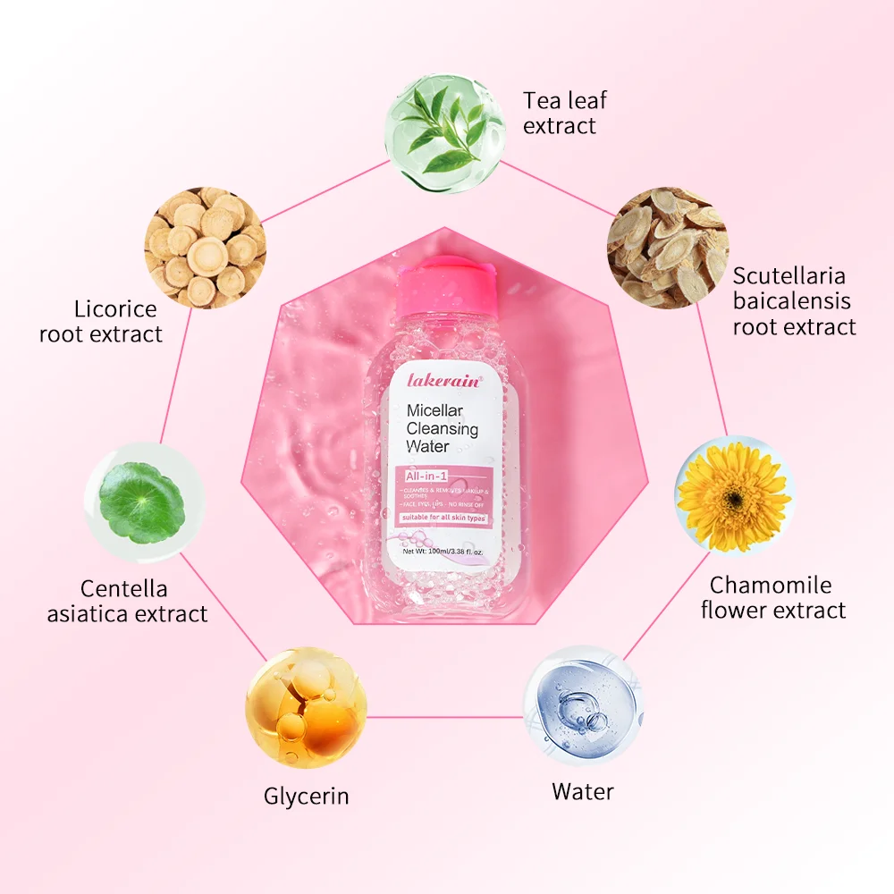All in One Cleansing Water Deep Makeup Remove Sensitive Soothes Vegetarian Non-stimulating Cleaning Hydrate Cleansing Products 4