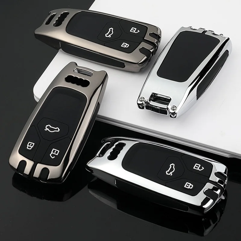 Custodia-per-chiave-a-distanza-per-auto-in-lega-di-zinco-Shell-per-Audi-A4-B9.jpg Custodia per chiave a distanza per auto in lega di zinco Shell per Audi A4 B9 A5 A6L A6 S4 S5 S7 8W Q7 4M Q5 TT TTS RS Coupe accessori per lo Styling - Custodia per chiave a distanza per auto in lega di zinco Shell per Audi A4 B9