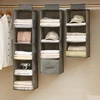 Multi-Layer Hanging Closet Organizer Hanging Bag/Shelf,Collapsible Wardrobe Sundries Organizer washable fabric 1