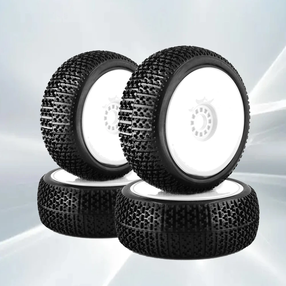 4 Neumáticos De Goma Para Coche RC 1/8, 120 Mm, Con Cubo Hexagonal De 17 Mm, Para Todoterreno Y Carretera Neumáticos 1/8 RC