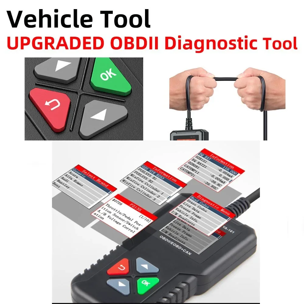 

YA101 Obd2 Scanner Multi-language Professional Code Reader OBD 2 Automotive Scanner Car Diagnostic Tool PK ELM327 Free Update