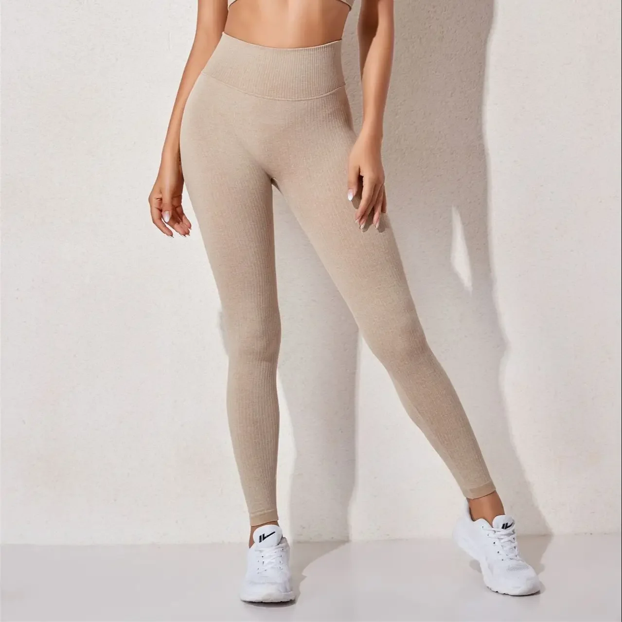 Leggings For Fitness Women High Waist Soft Ribbed Seamless Sport Leggings Push Up Woman Tights Squat Proof Feamle Yoga Pants