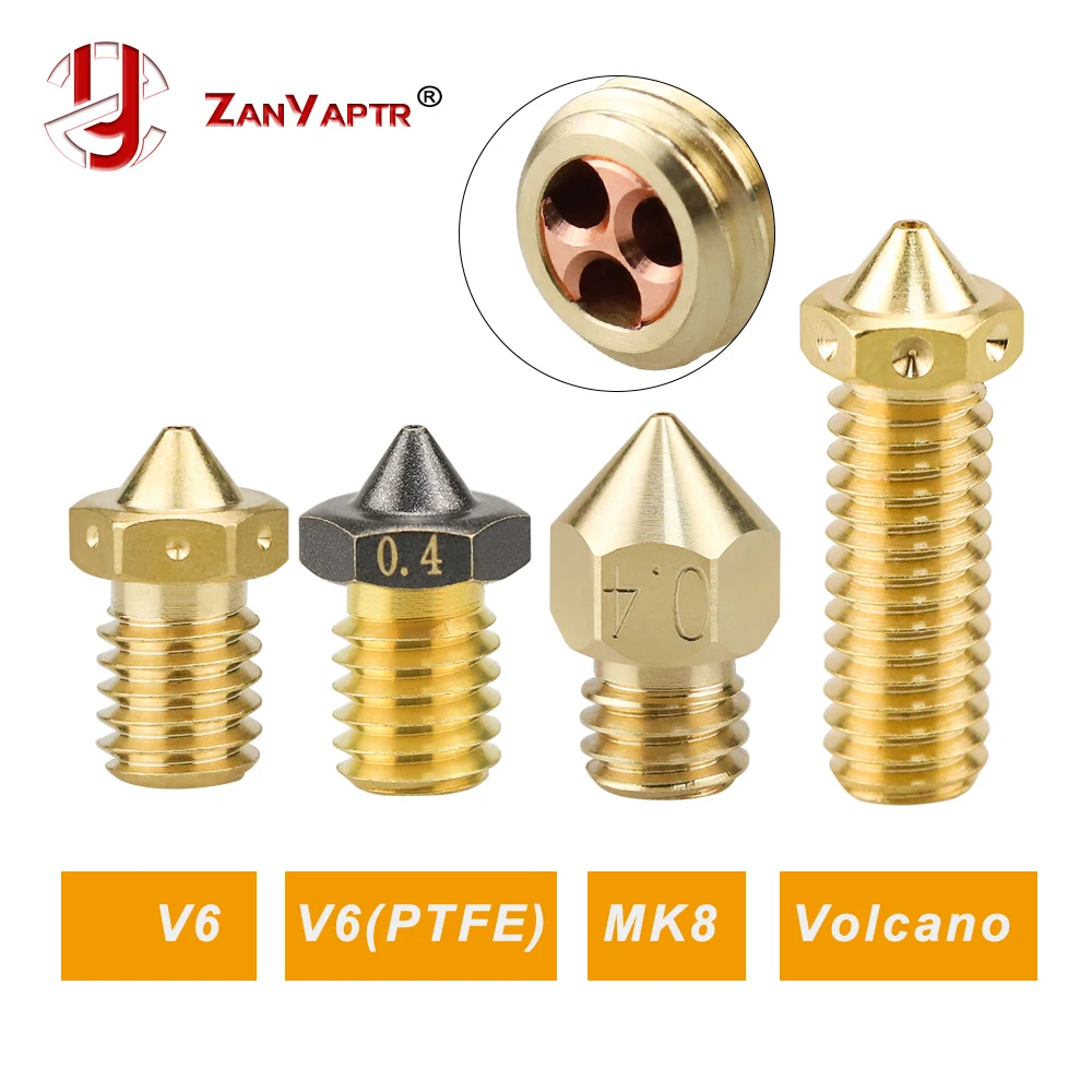 1 2 3pcs CHT Nozzle E3d V6 Brass PTFE Nozzles Coated Non Stick Filament 1-2-3pcs-cht-nozzle-e3d-v6-brass-ptfe-nozzles-coated-non-stick-filament