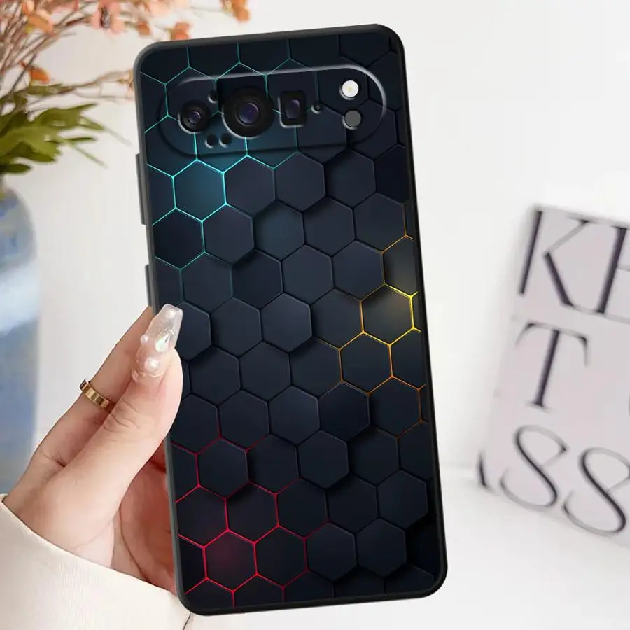 Sleek Black Carbon Fiber Phone Case - Durable Soft Shell Design