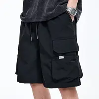 Overalls short men's summer style baggy straight cropped pants 1