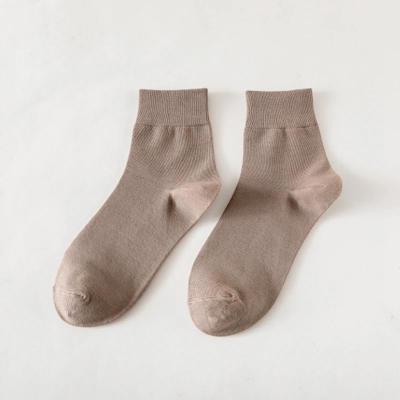 Basic Simple Mid-cut 98% Cotton Comfortable Socks Women in Ten Solid Colors VERLENA Spring Summer Korea Style Ribbed Cuff 2022 wool socks women Women's Socks