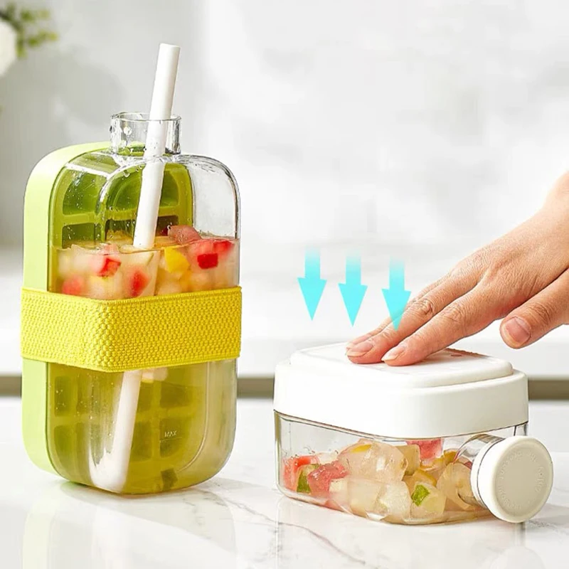 Multifunctional Ice Cube Tray Cup Outdoor Large-capacity Ice Maker Machine Press Silicone Silicone Ice Cube Mold Ice Cube Cups