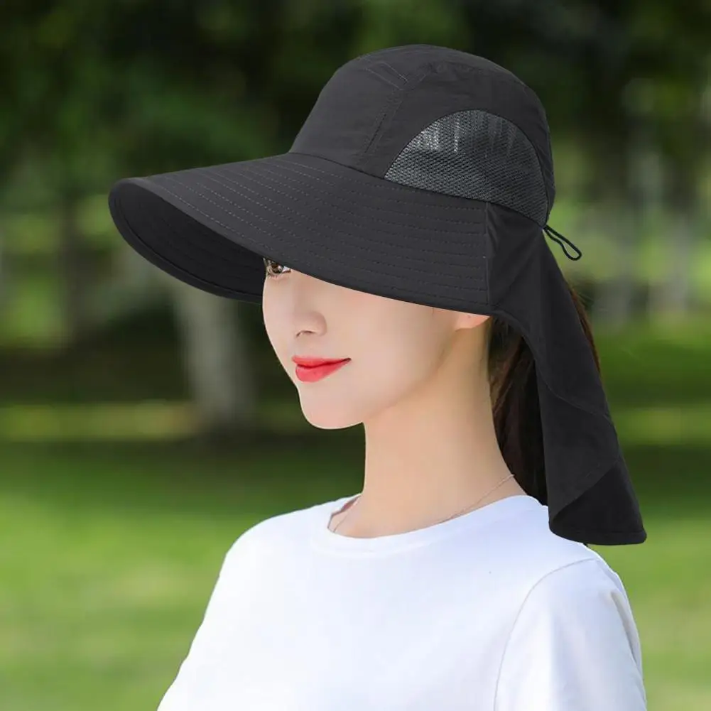 

Fishing Hat Foldable Unisex Outdoor Sun Hat with Neck Flap UV-Protection Hiking Hat Wide Brim Women Men Gardening Hat