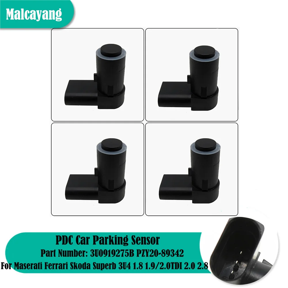 

Car 4 PCS PDC Parking Reverse Sensor For Maserati Ferrari Skoda Superb 3U4 1.8 1.9/2.0TDI 2.0 2.8 V6 3U0919275B PZY20-89342