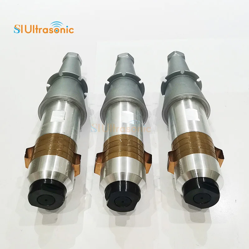 cusomized 3pcs ultrasonic welding transducer with customize horn